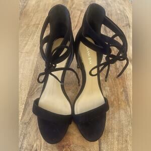 Gianni Bini Black Lace Up 3 1/2 Inch Heels.  Size 9 1/2 M.  NEW!!!